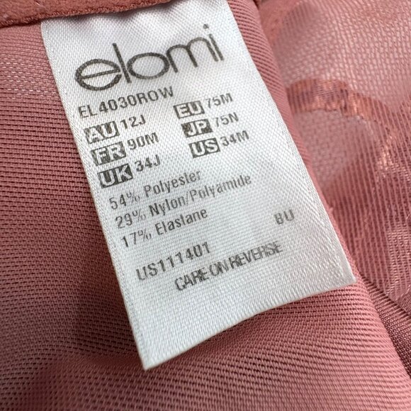 Elomi EL4030 Cate Full Cup Banded Underwire Brown Sheer Bra 34M - Picture 3 of 3